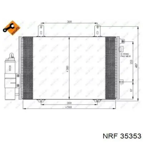 Радиатор кондиционера 35353 NRF