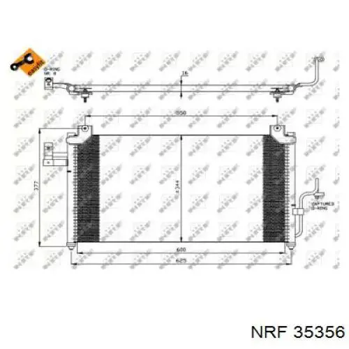 35356 NRF радиатор кондиционера