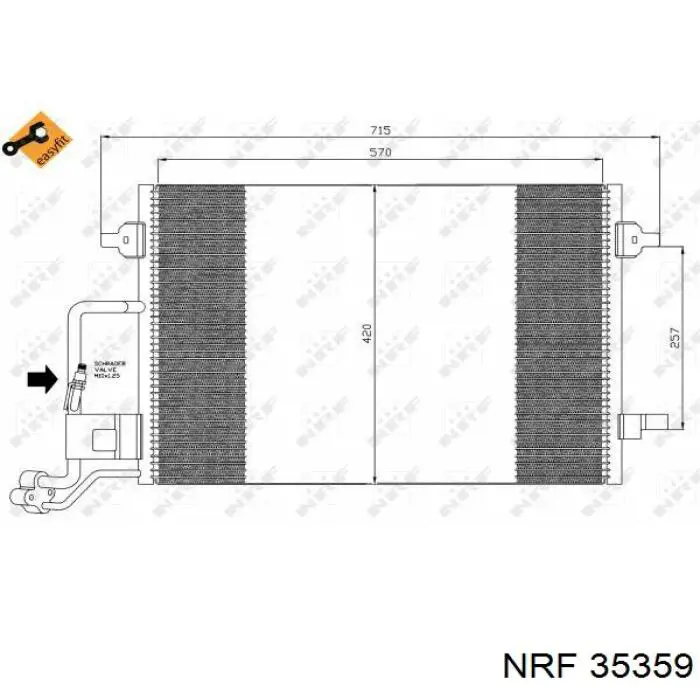 Condensador aire acondicionado 35359 NRF
