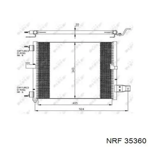 35360 NRF радиатор кондиционера