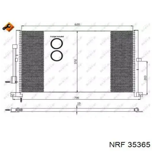 Радиатор кондиционера 35365 NRF