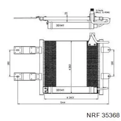 35368 NRF радиатор кондиционера