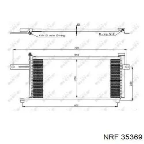 Радиатор кондиционера 35369 NRF