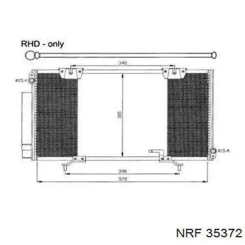 Радиатор кондиционера 35372 NRF