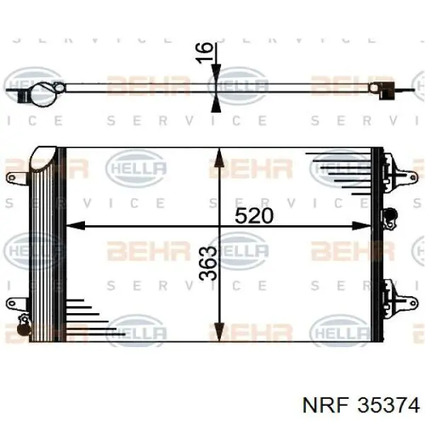 Радиатор кондиционера 94501 Nissens