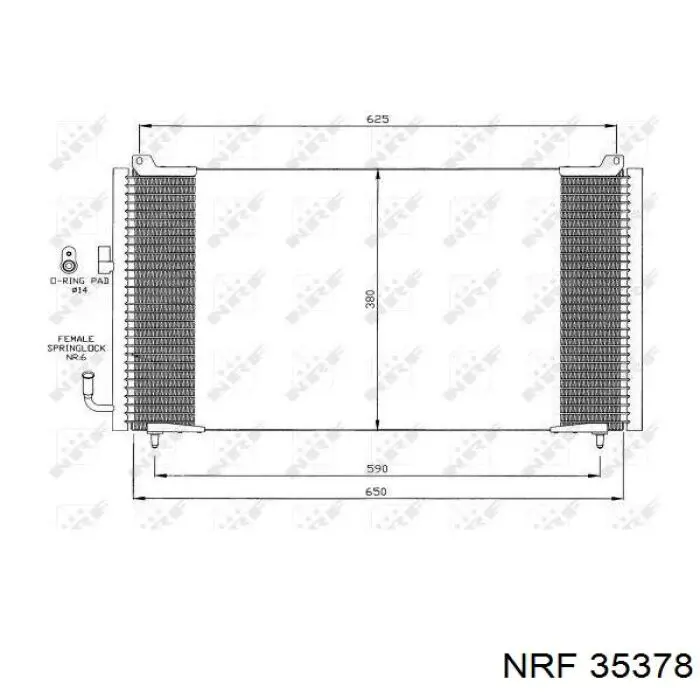 35378 NRF радиатор кондиционера