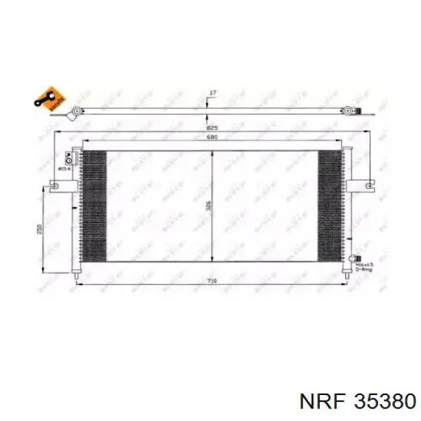 Радиатор кондиционера 35380 NRF