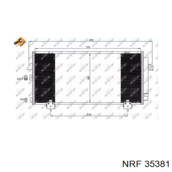 Радиатор кондиционера 35381 NRF