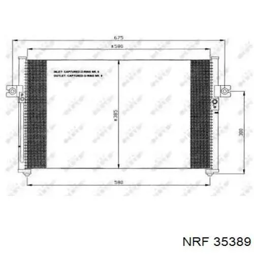 Condensador aire acondicionado 35389 NRF
