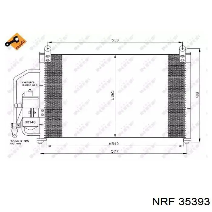 Condensador aire acondicionado 35393 NRF