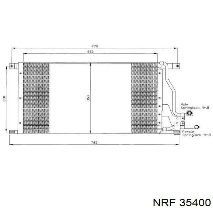 Радиатор кондиционера 35400 NRF