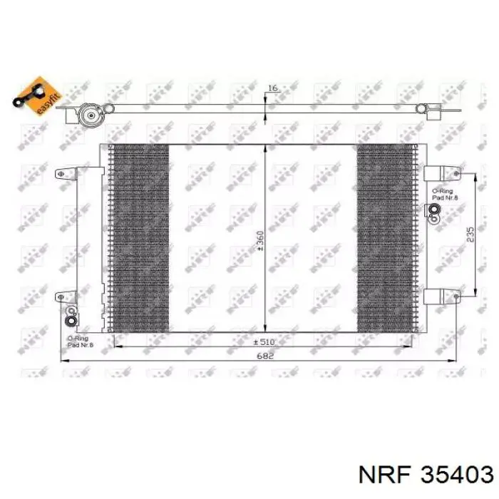 35403 NRF радиатор кондиционера