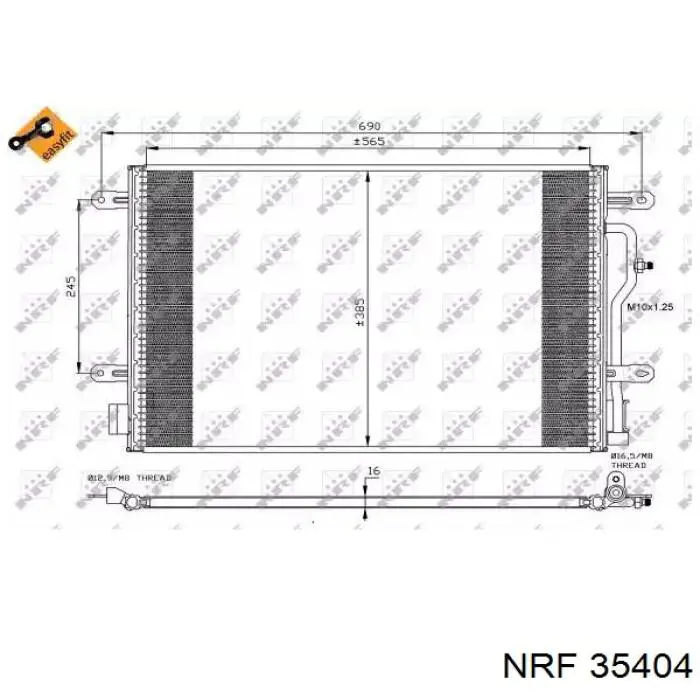 Радиатор кондиционера 35404 NRF
