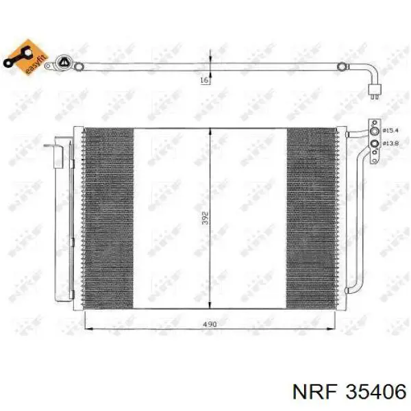 Condensador aire acondicionado 35406 NRF