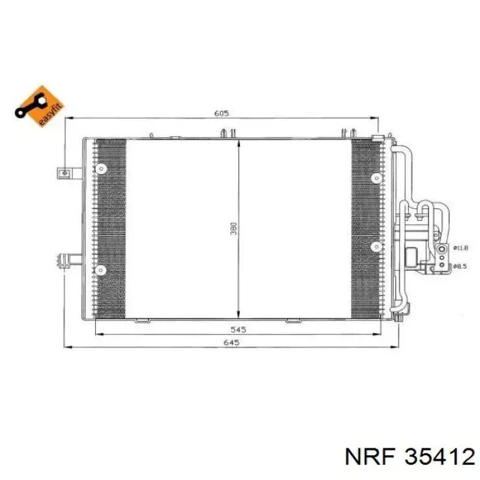 Радиатор кондиционера 35412 NRF