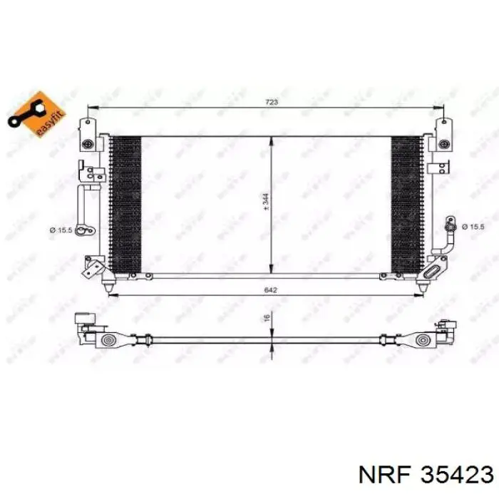 35423 NRF радиатор кондиционера