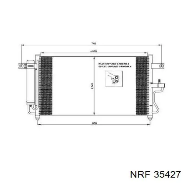 Радиатор кондиционера 35427 NRF