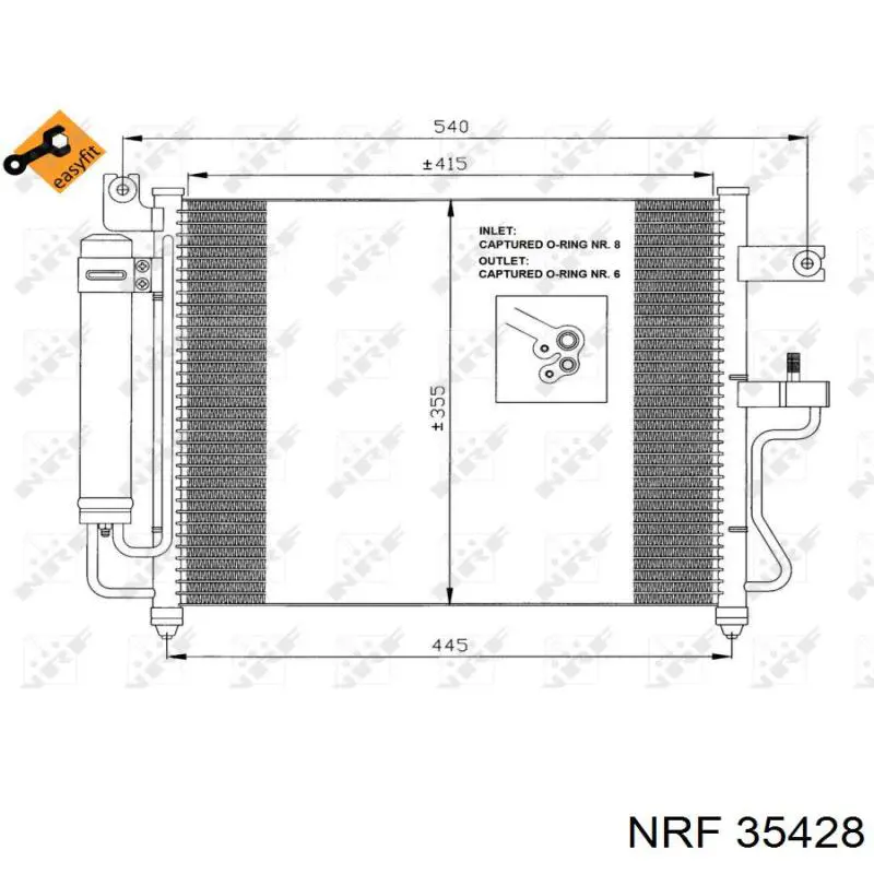 Condensador aire acondicionado 35428 NRF