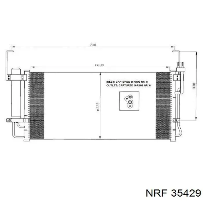 35429 NRF радиатор кондиционера
