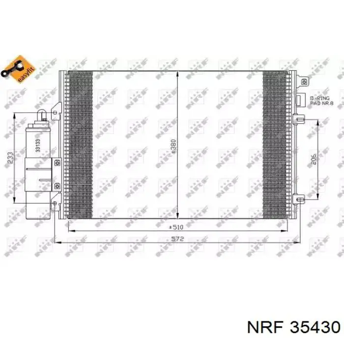 35430 NRF радиатор кондиционера