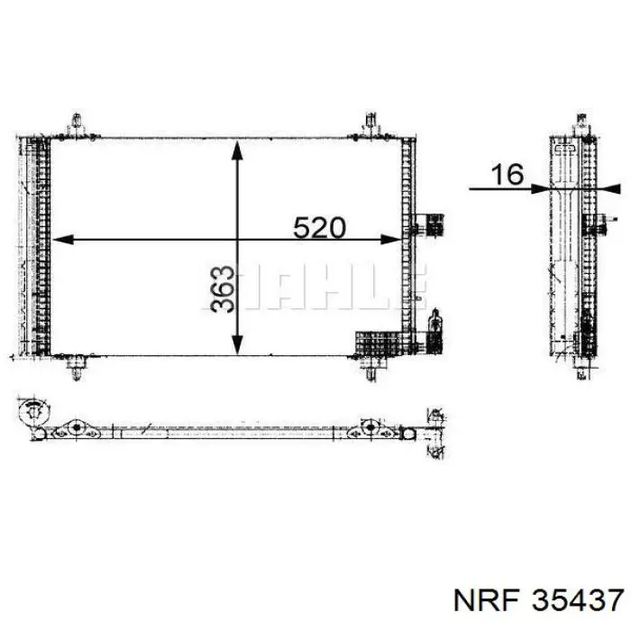 Радиатор кондиционера 35437 NRF