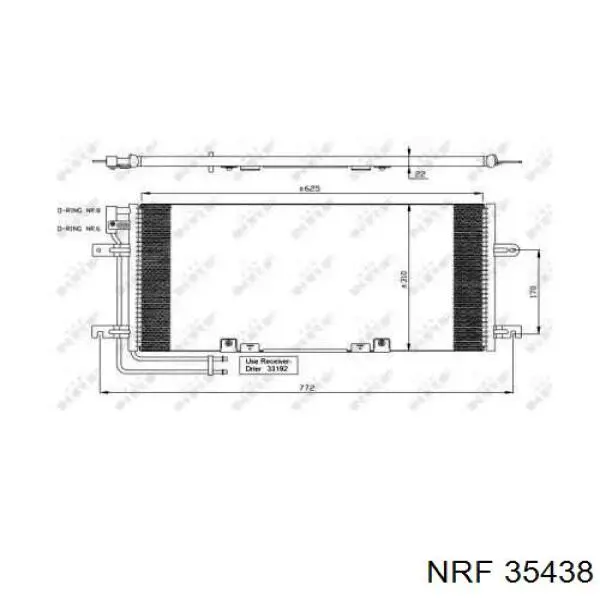 Радиатор кондиционера AC830071 Maxgear