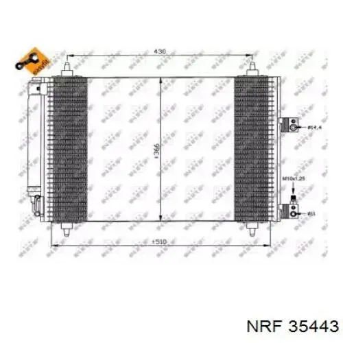 Радиатор кондиционера 35443 NRF