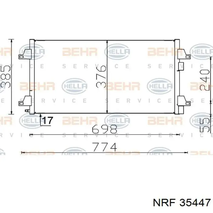 Конденсатор кондиционера Hart 606470 цена, от 77.13 USD