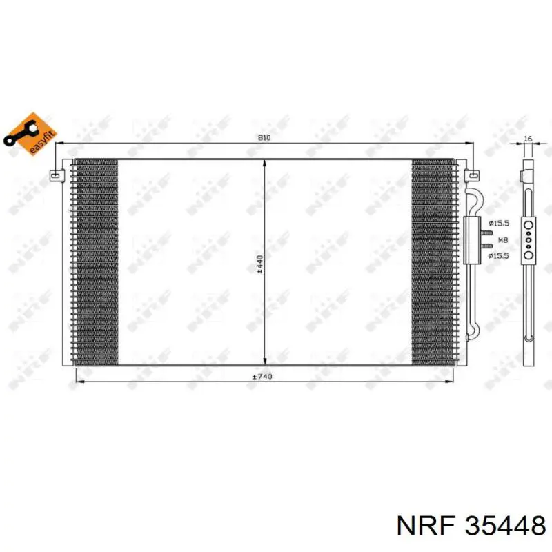 Радиатор кондиционера 35448 NRF