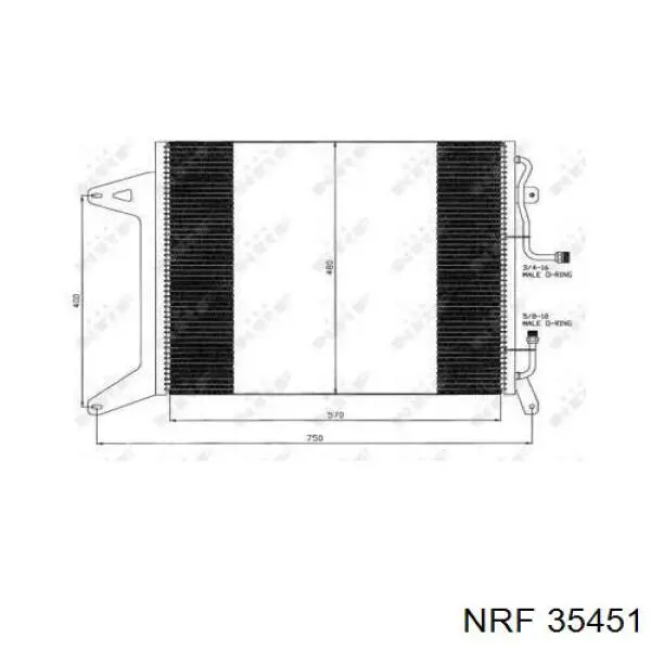 35451 NRF радиатор кондиционера