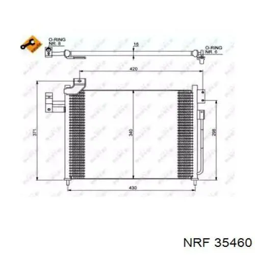 35460 NRF радиатор кондиционера