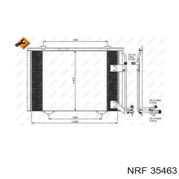 Радиатор кондиционера 35463 NRF