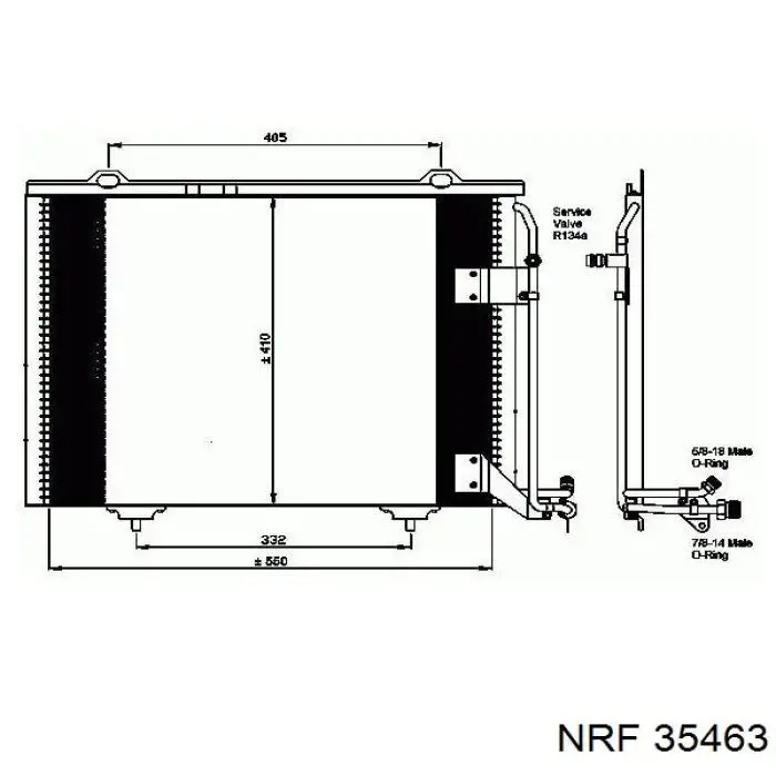 Радиатор кондиционера 35463 NRF