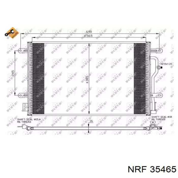 35465 NRF радиатор кондиционера