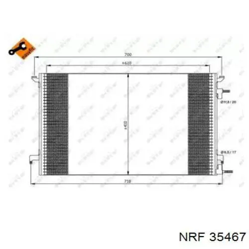 Радиатор кондиционера 35467 NRF