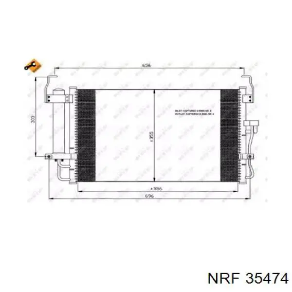 Condensador aire acondicionado 35474 NRF
