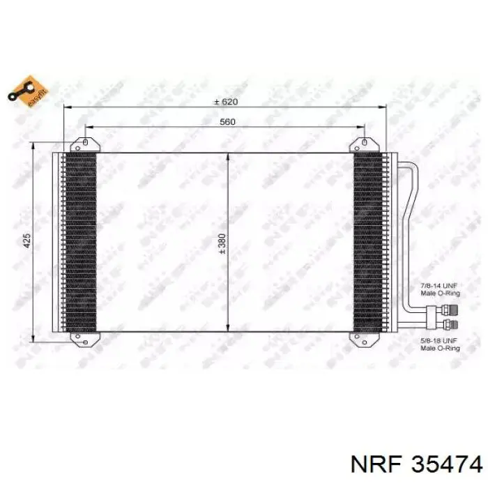 Купить 35474 NRF Радиатор системы охлаждения кондиционера