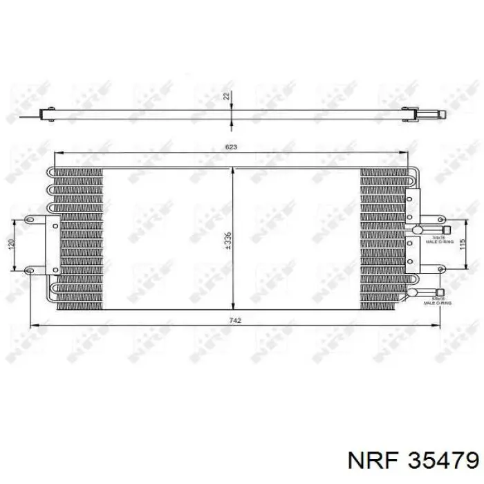 35479 NRF радиатор кондиционера