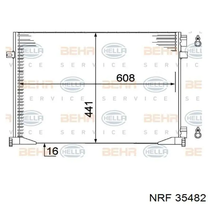 Радиатор охлаждения кондиционера NRF 35482