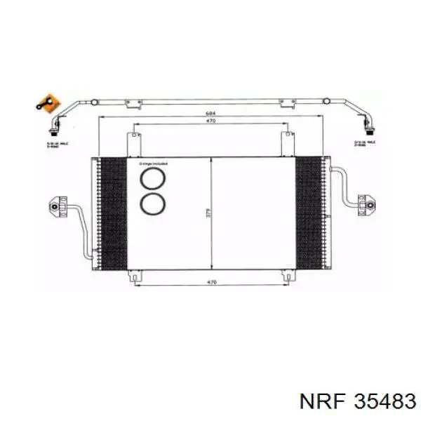 35483 NRF радиатор кондиционера