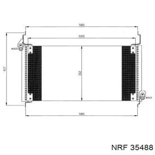 Радиатор кондиционера 35488 NRF