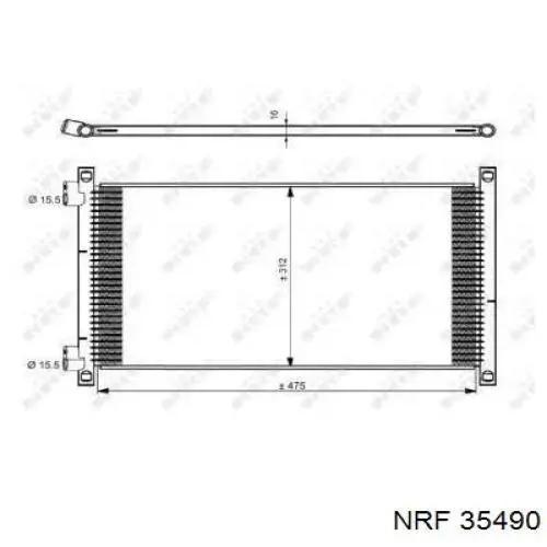 Радиатор кондиционера 35490 NRF