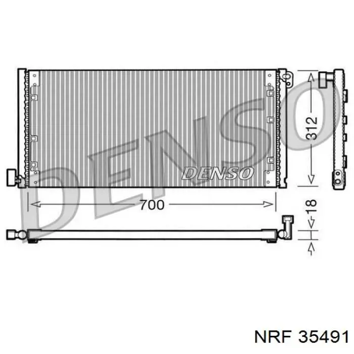 35491 NRF радиатор кондиционера