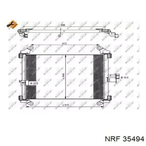 35494 NRF радиатор кондиционера