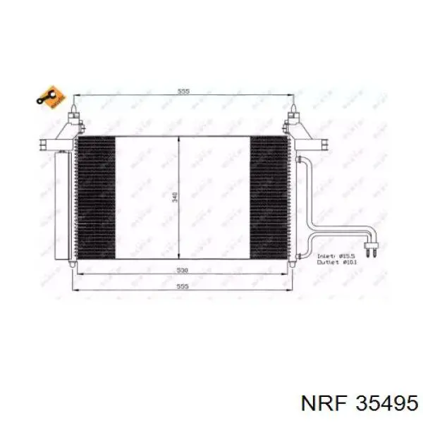 350575 Kale радиатор кондиционера