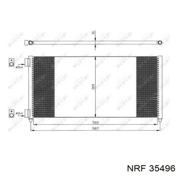 Радиатор кондиционера 35496 NRF