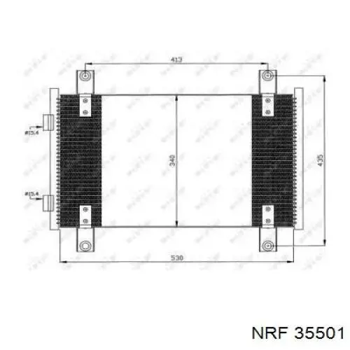 35501 NRF радиатор кондиционера