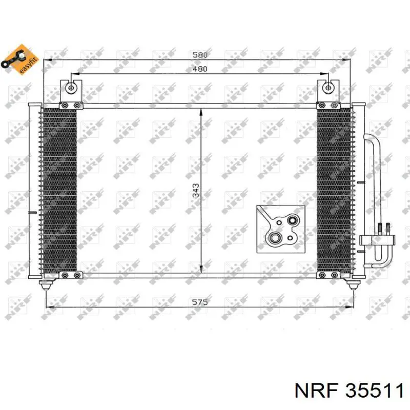 35511 NRF радиатор кондиционера