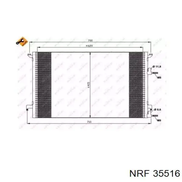 35516 NRF радиатор кондиционера