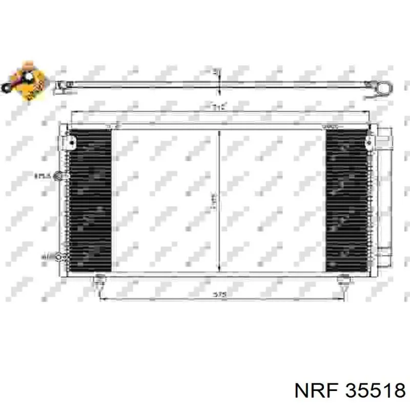 35518 NRF радиатор кондиционера
